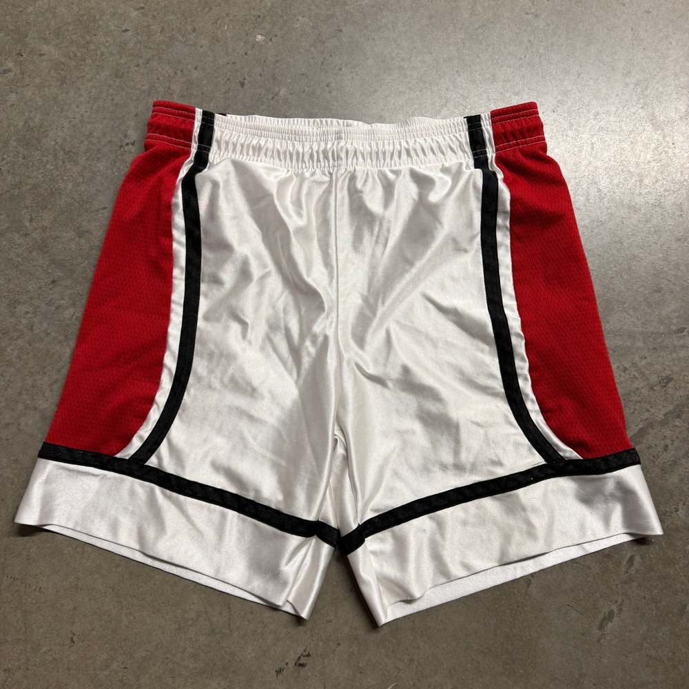 Prospirit Mens Basketball Shorts White Red Black Mesh Side Panel Size Medium
